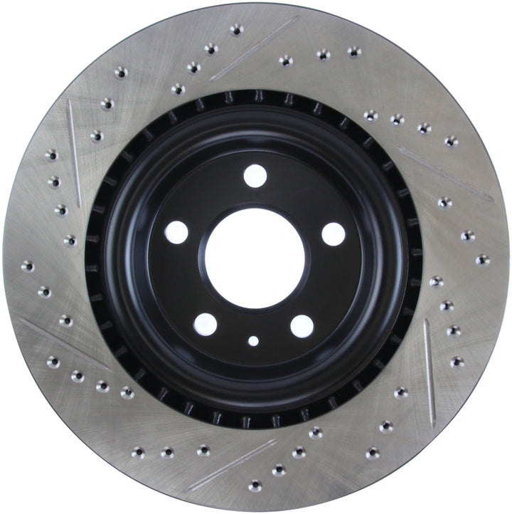 StopTech Slotted & Drilled Sport Brake Rotor - Bull Strap