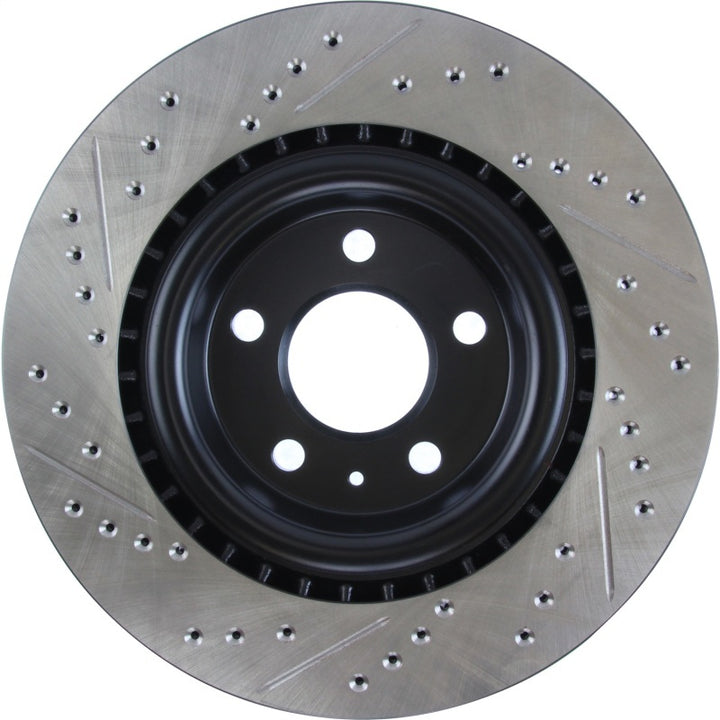 StopTech Slotted & Drilled Sport Brake Rotor - Bull Strap