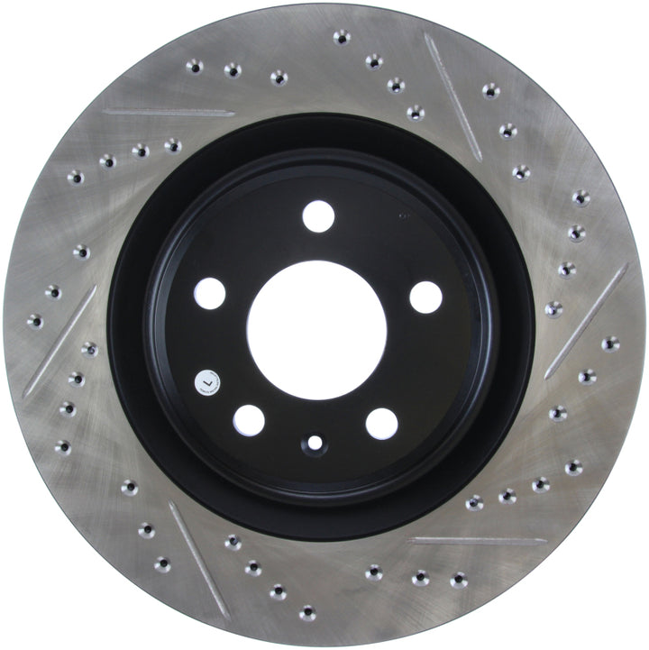 StopTech Slotted & Drilled Sport Brake Rotor - Bull Strap