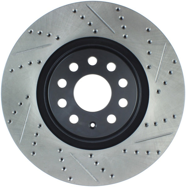 StopTech Slotted & Drilled Sport Brake Rotor - Bull Strap