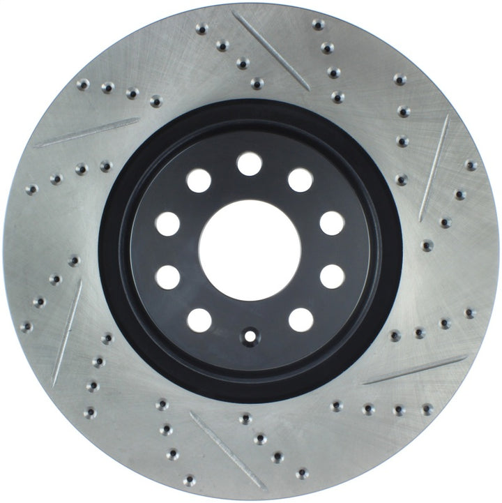 StopTech Slotted & Drilled Sport Brake Rotor - Bull Strap