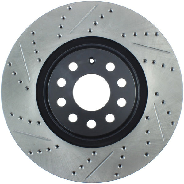 StopTech Slotted & Drilled Sport Brake Rotor - Bull Strap