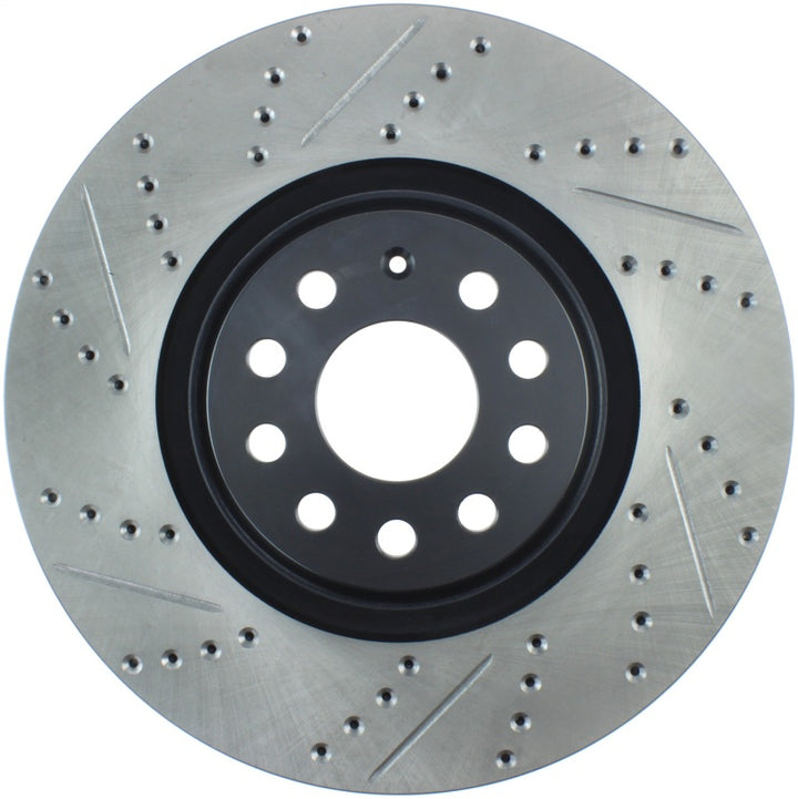 StopTech Slotted & Drilled Sport Brake Rotor - Bull Strap