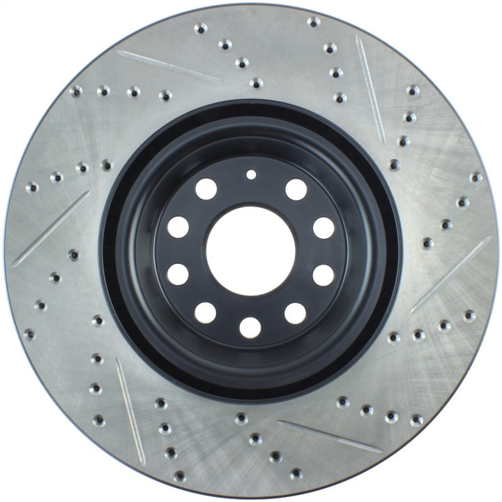 StopTech Slotted & Drilled Sport Brake Rotor - Bull Strap
