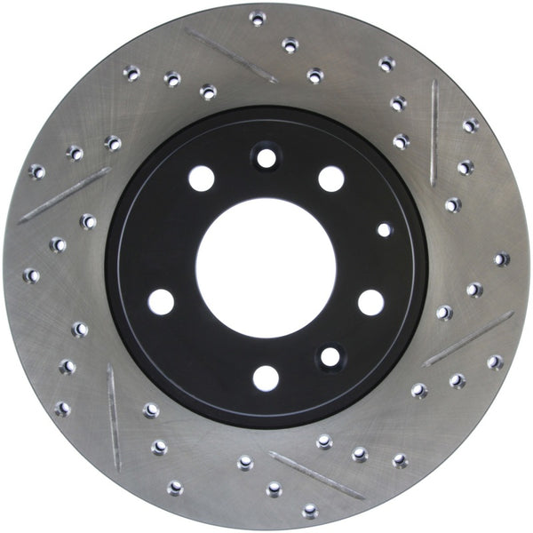 StopTech Slotted & Drilled Sport Brake Rotor - Bull Strap