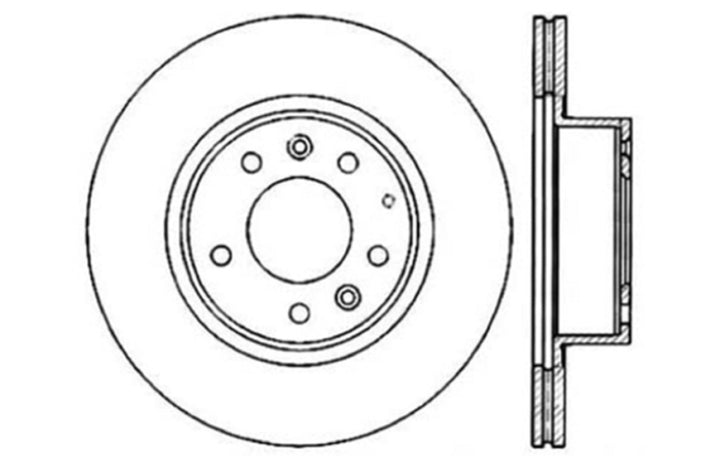 StopTech Slotted & Drilled Sport Brake Rotor - Bull Strap
