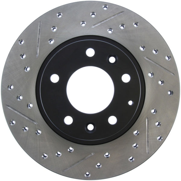 StopTech Slotted & Drilled Sport Brake Rotor - Bull Strap