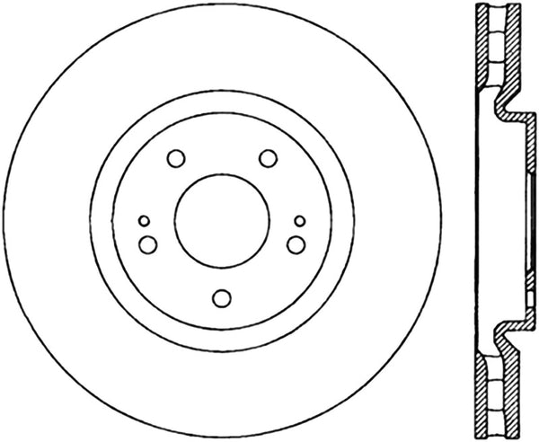 StopTech Slotted & Drilled Sport Brake Rotor - Bull Strap
