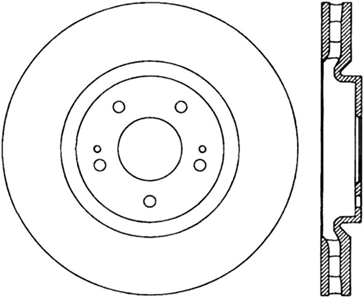 StopTech Slotted & Drilled Sport Brake Rotor - Bull Strap