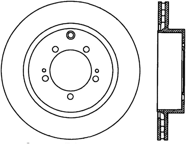 StopTech Slotted & Drilled Sport Brake Rotor - Bull Strap
