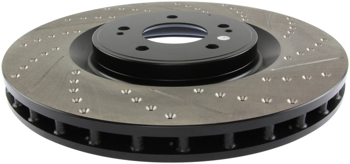 StopTech Slotted & Drilled Sport Brake Rotor - Bull Strap