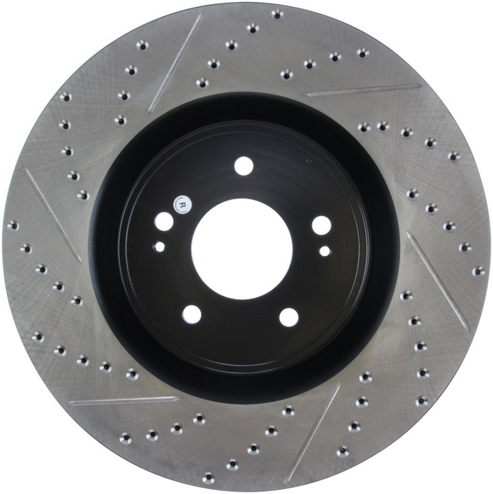 StopTech Slotted & Drilled Sport Brake Rotor - Bull Strap