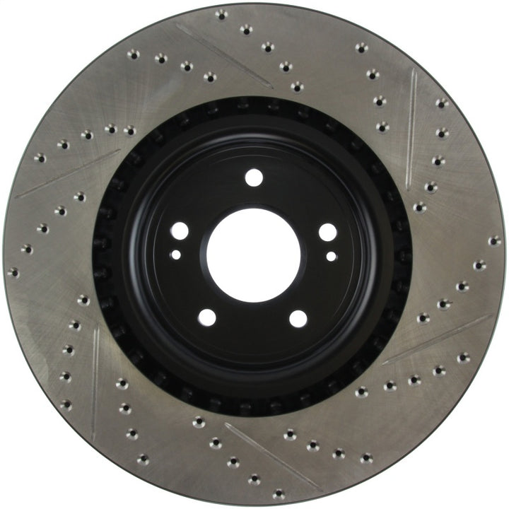 StopTech Slotted & Drilled Sport Brake Rotor - Bull Strap