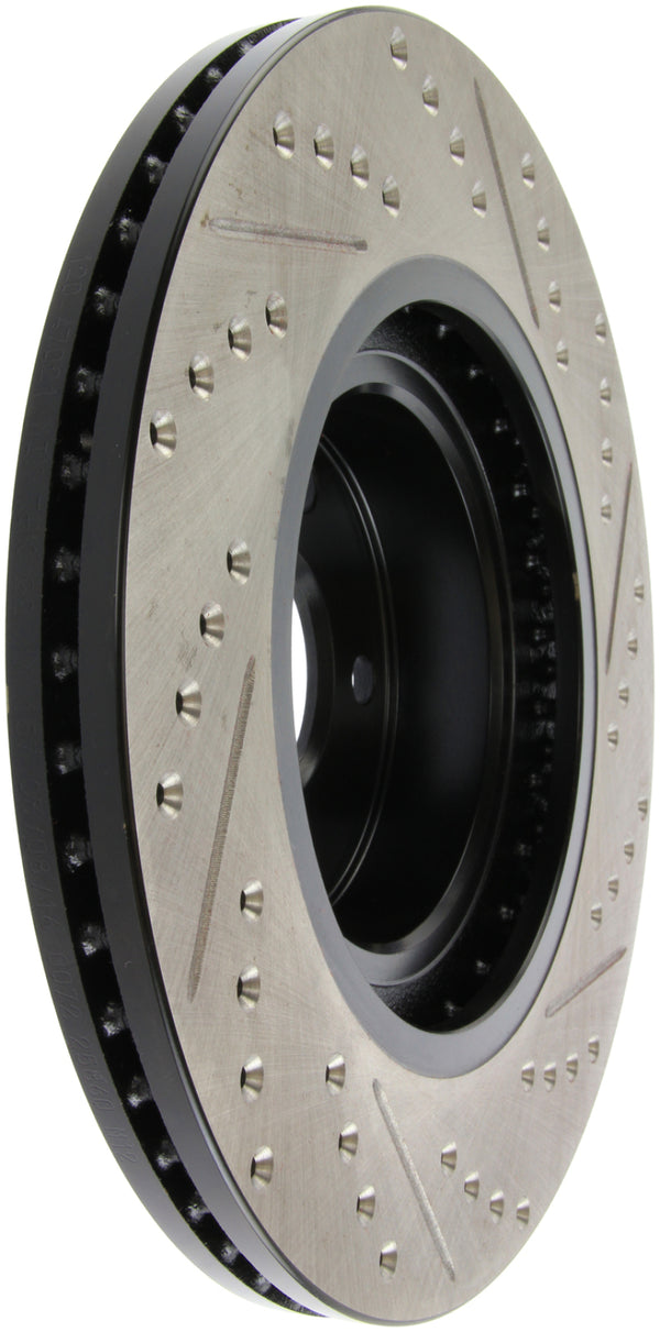 StopTech Slotted & Drilled Sport Brake Rotor - Bull Strap