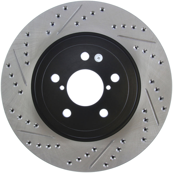 StopTech Slotted & Drilled Sport Brake Rotor - Bull Strap