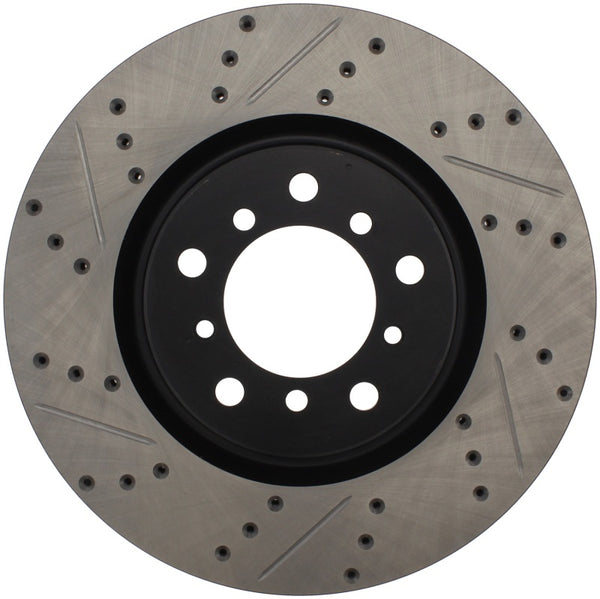 StopTech Slotted & Drilled Sport Brake Rotor - Bull Strap