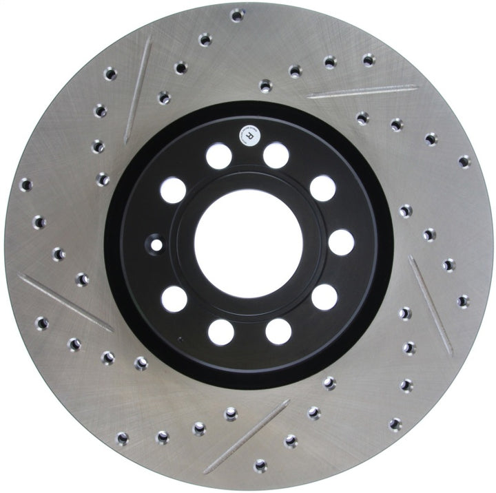 StopTech Slotted & Drilled Sport Brake Rotor - Bull Strap