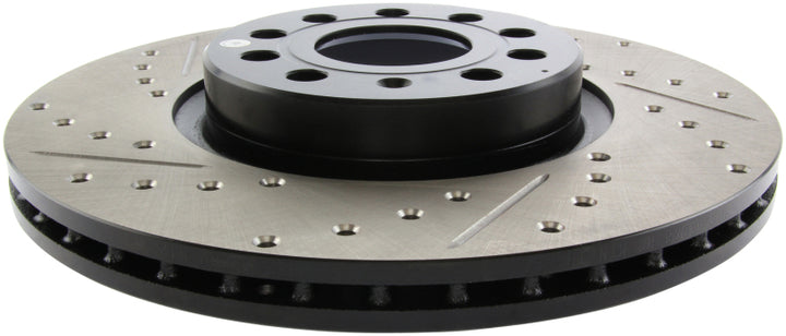 StopTech Slotted & Drilled Sport Brake Rotor - Bull Strap