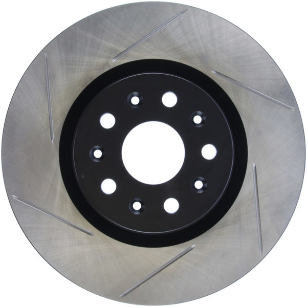 StopTech Sport Slot 16-18 Cadillac CT6 Slotted Front Right Rotor - Bull Strap
