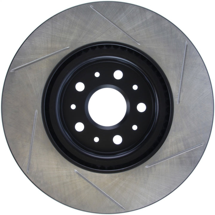 StopTech Sport Slot 16-18 Cadillac CT6 Slotted Front Right Rotor - Bull Strap