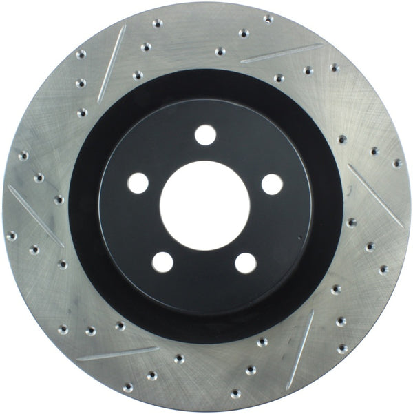 StopTech SportStop 06-09 Chrysler SRT-8 Front Right Drilled & Slotted Rotor - Bull Strap