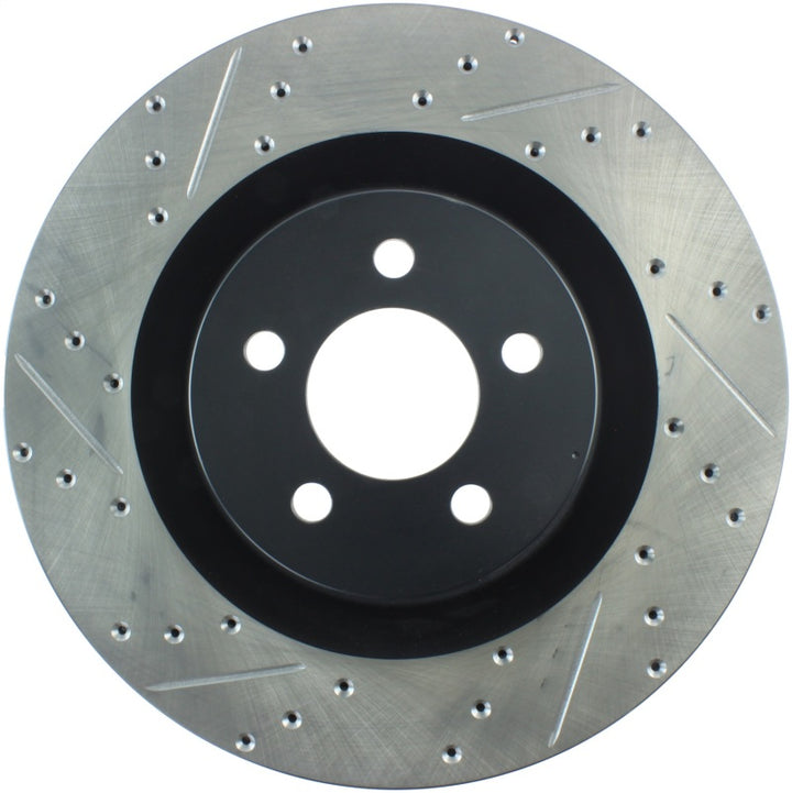 StopTech SportStop 06-09 Chrysler SRT-8 Front Right Drilled & Slotted Rotor - Bull Strap