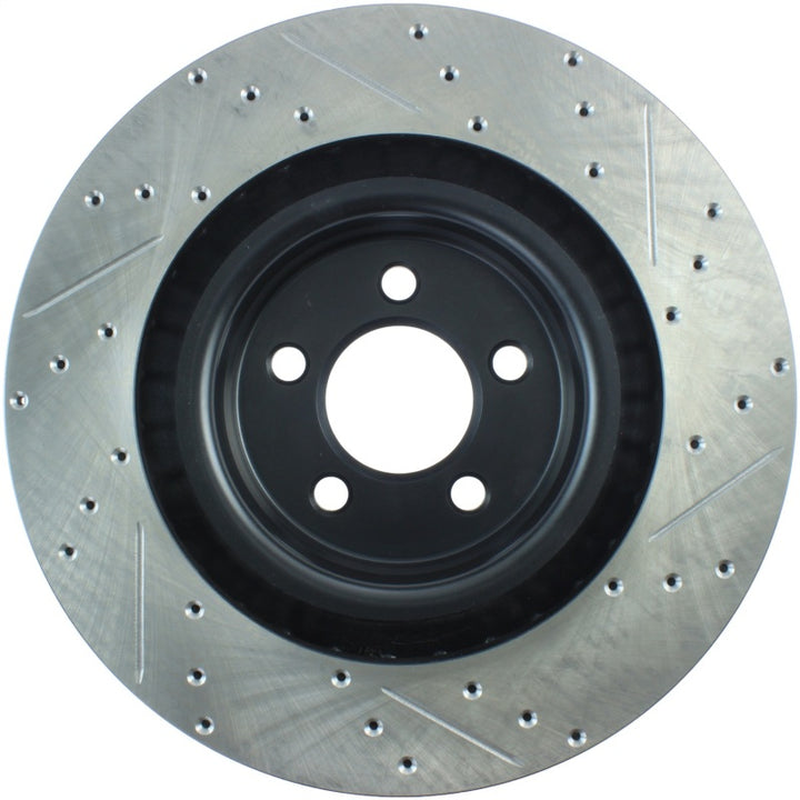 StopTech SportStop 06-09 Chrysler SRT-8 Front Right Drilled & Slotted Rotor - Bull Strap