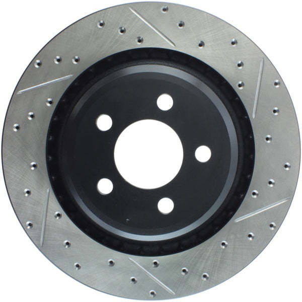 StopTech SportStop 06-09 Chrysler SRT-8 Rear Left Drilled & Slotted Rotor - Bull Strap
