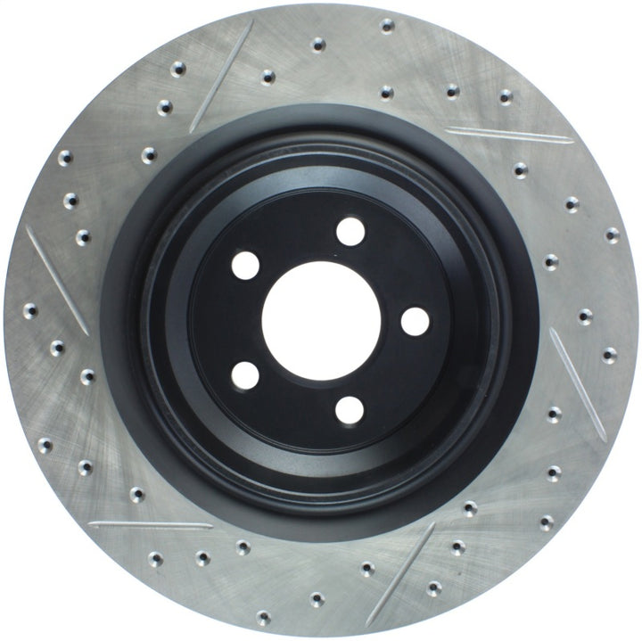 StopTech SportStop 06-09 Chrysler SRT-8 Rear Left Drilled & Slotted Rotor - Bull Strap