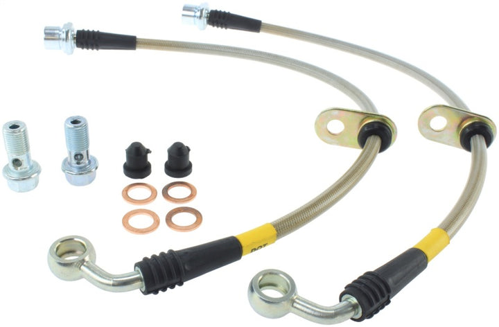 StopTech Stainless Steel Front Brake Lines 98-07 Toyota Land Cruiser - Bull Strap