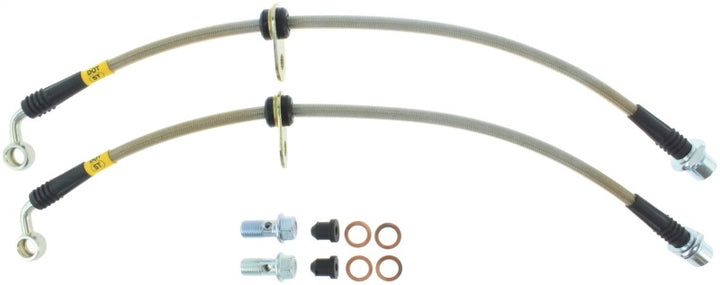 StopTech Stainless Steel Front Brake Lines 98-07 Toyota Land Cruiser - Bull Strap