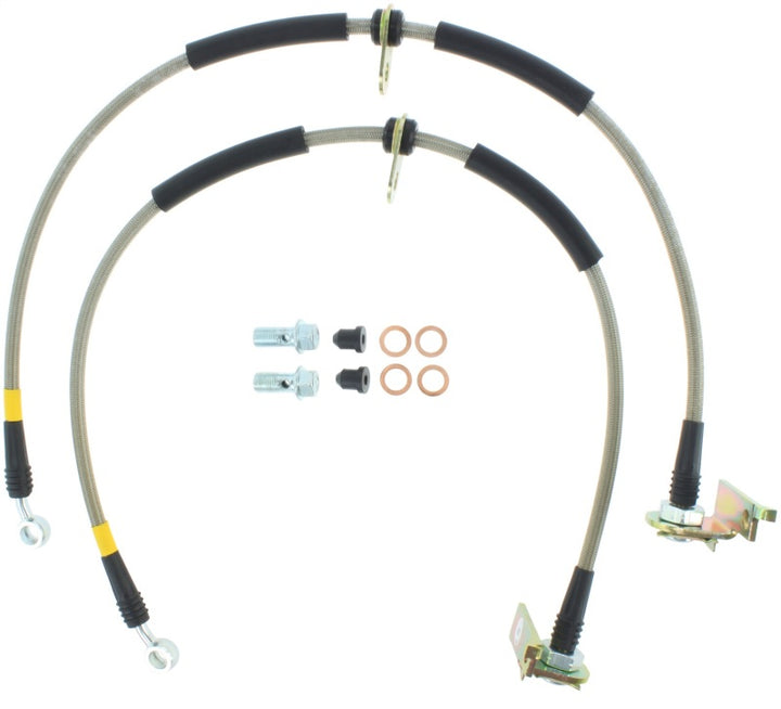 StopTech Stainless Steel Front Brake lines for Mazda 6 - Bull Strap