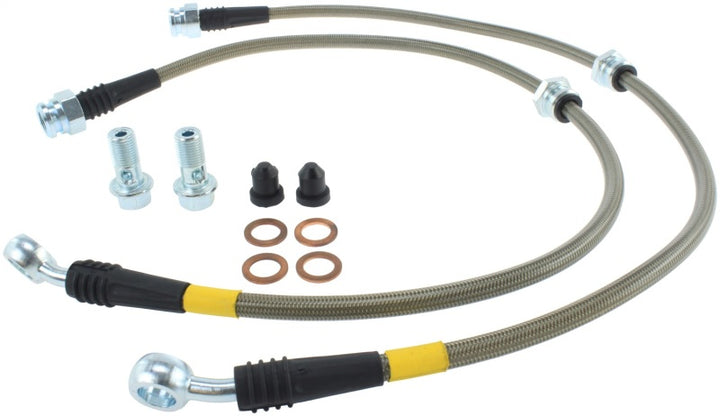StopTech Stainless Steel Rear Brake lines for 03 MazdaSpeed Protege - Bull Strap