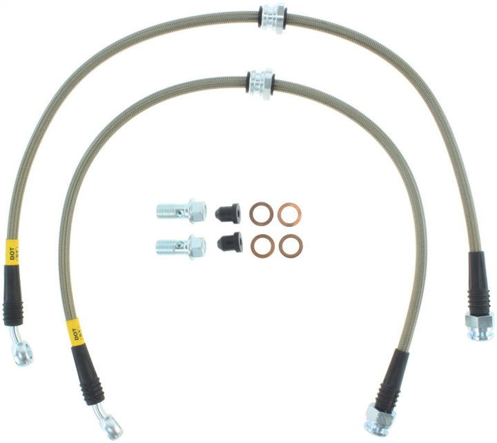 StopTech Stainless Steel Rear Brake lines for 03 MazdaSpeed Protege - Bull Strap