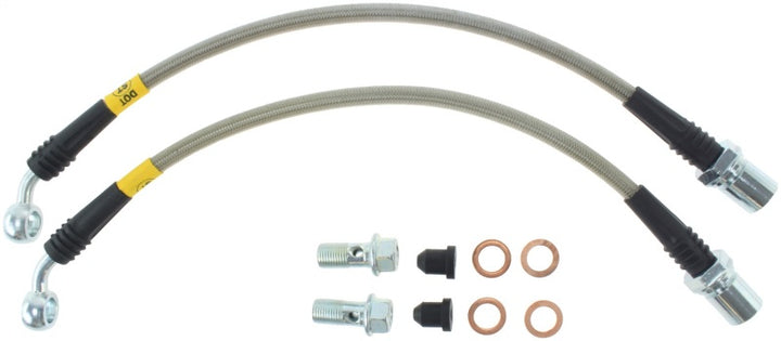 StopTech Stainless Steel Rear Brake lines for 93-98 Supra - Bull Strap