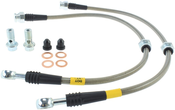StopTech Stainless Steel Rear Brake lines for Hyundai Tiburon - Bull Strap