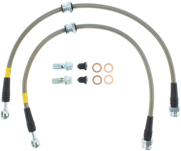 StopTech Stainless Steel Rear Brake lines for Hyundai Tiburon - Bull Strap