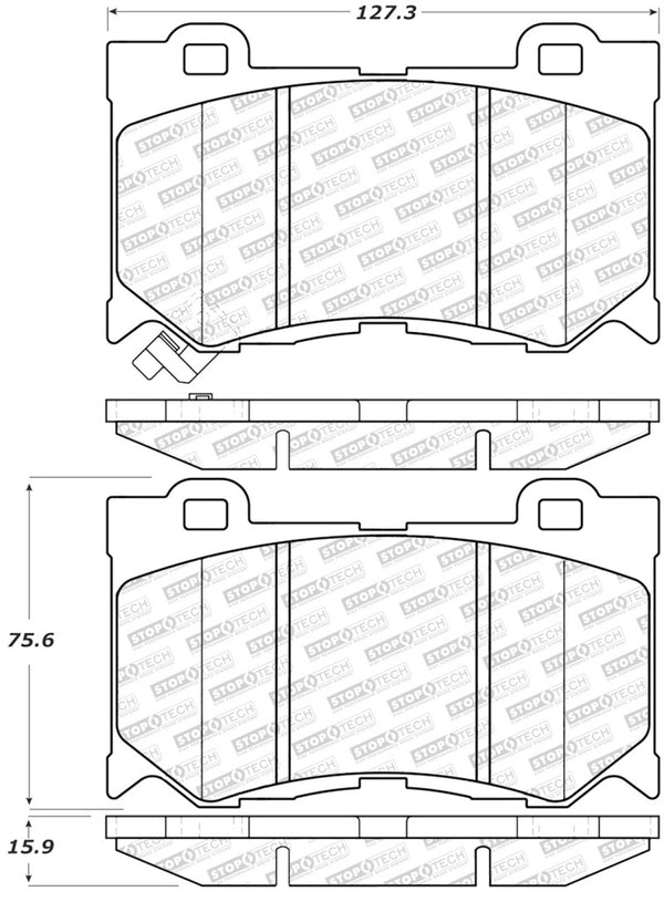 StopTech Street Select Brake Pads - Front - Bull Strap