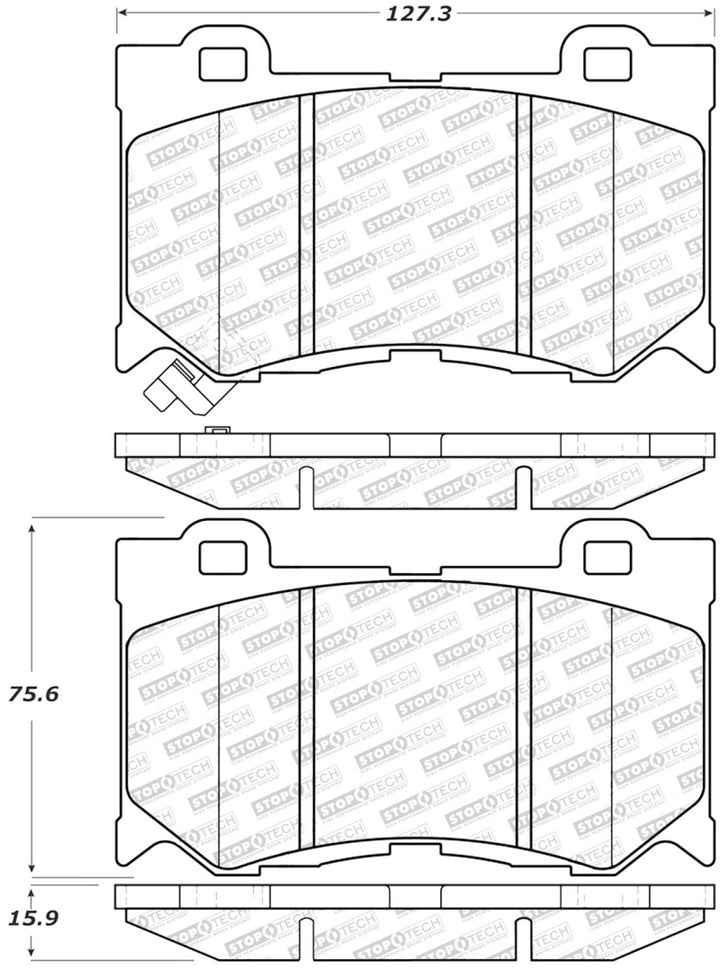 StopTech Street Select Brake Pads - Front - Bull Strap