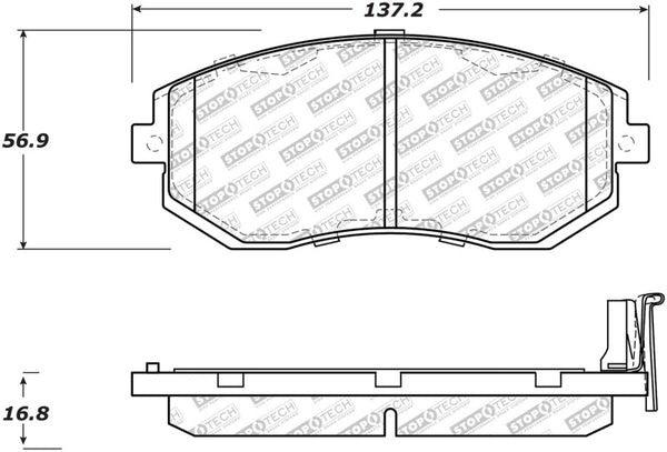 StopTech Street Select Brake Pads - Front - Bull Strap