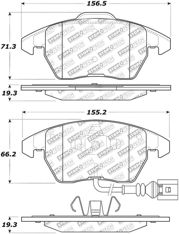 StopTech Street Select Brake Pads - Front - Bull Strap