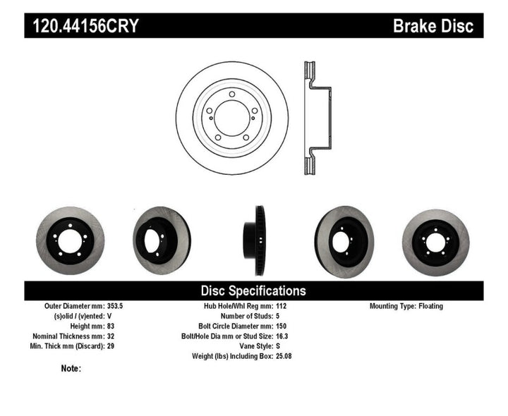Stoptech Performance Brake Rotor 13-15 Toyota Sequoia/Tundra - Bull Strap