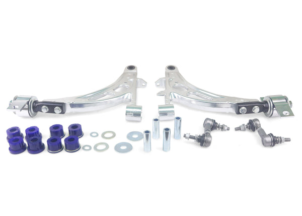 SuperPro 02-05 Subaru Impreza WRX / 04-06 WRX STI Front Lower Alloy Control Arm Kit - Bull Strap