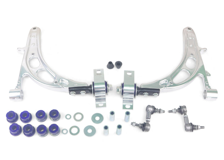 SuperPro 02-05 Subaru Impreza WRX / 04-06 WRX STI Front Lower Alloy Control Arm Kit - Bull Strap
