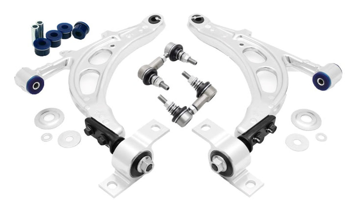 SuperPro 02-05 Subaru Impreza WRX / 04-06 WRX STI Front Lower Alloy Control Arm Kit - Bull Strap