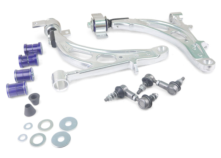 SuperPro 02-05 Subaru Impreza WRX / 04-06 WRX STI Front Lower Alloy Control Arm Kit - Bull Strap