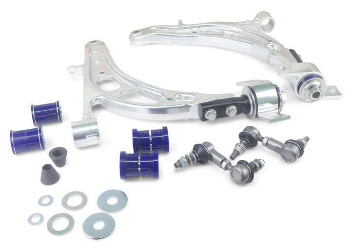 SuperPro 02-05 Subaru Impreza WRX / 04-06 WRX STI Front Lower Alloy Control Arm Kit - Bull Strap
