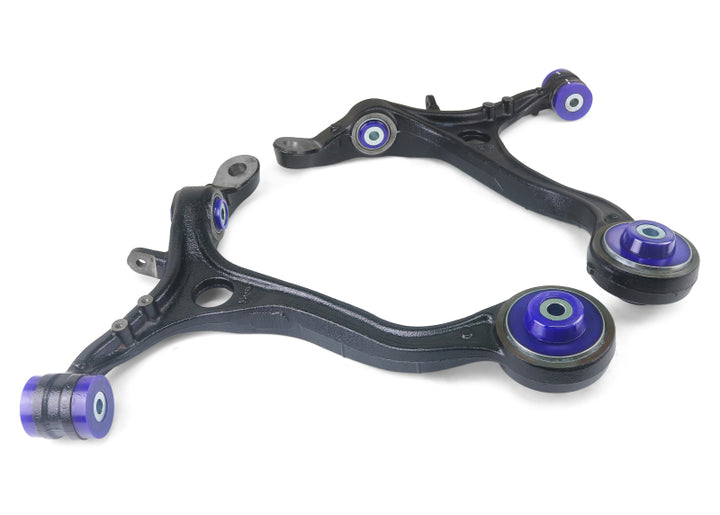 SuperPro 04-09 Acura TSX Front Lower Control Arm Set W/ Bushings - Bull Strap
