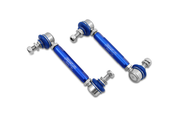 SuperPro 1991 Toyota MR2 Turbo Rear HD Adjustable End Link Set (10mm Studs 160mm-205mm Length) - Bull Strap