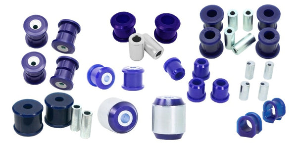 SuperPro 1993 Mazda RX-7 Base Front / Rear Vehicle Master Bushing Kit - Camber Adjustable - Bull Strap